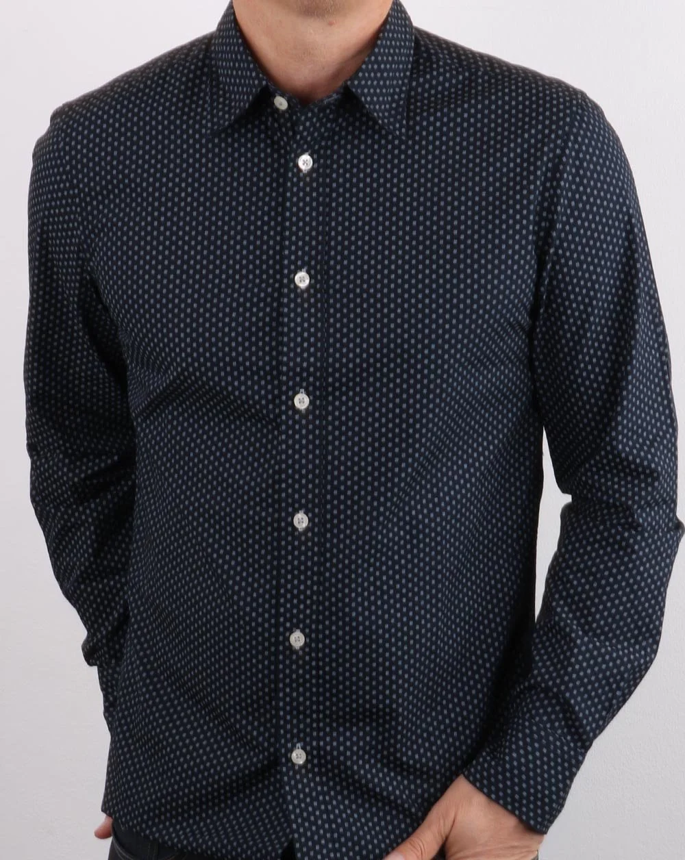 Benetton Shirt Navy - Image 2