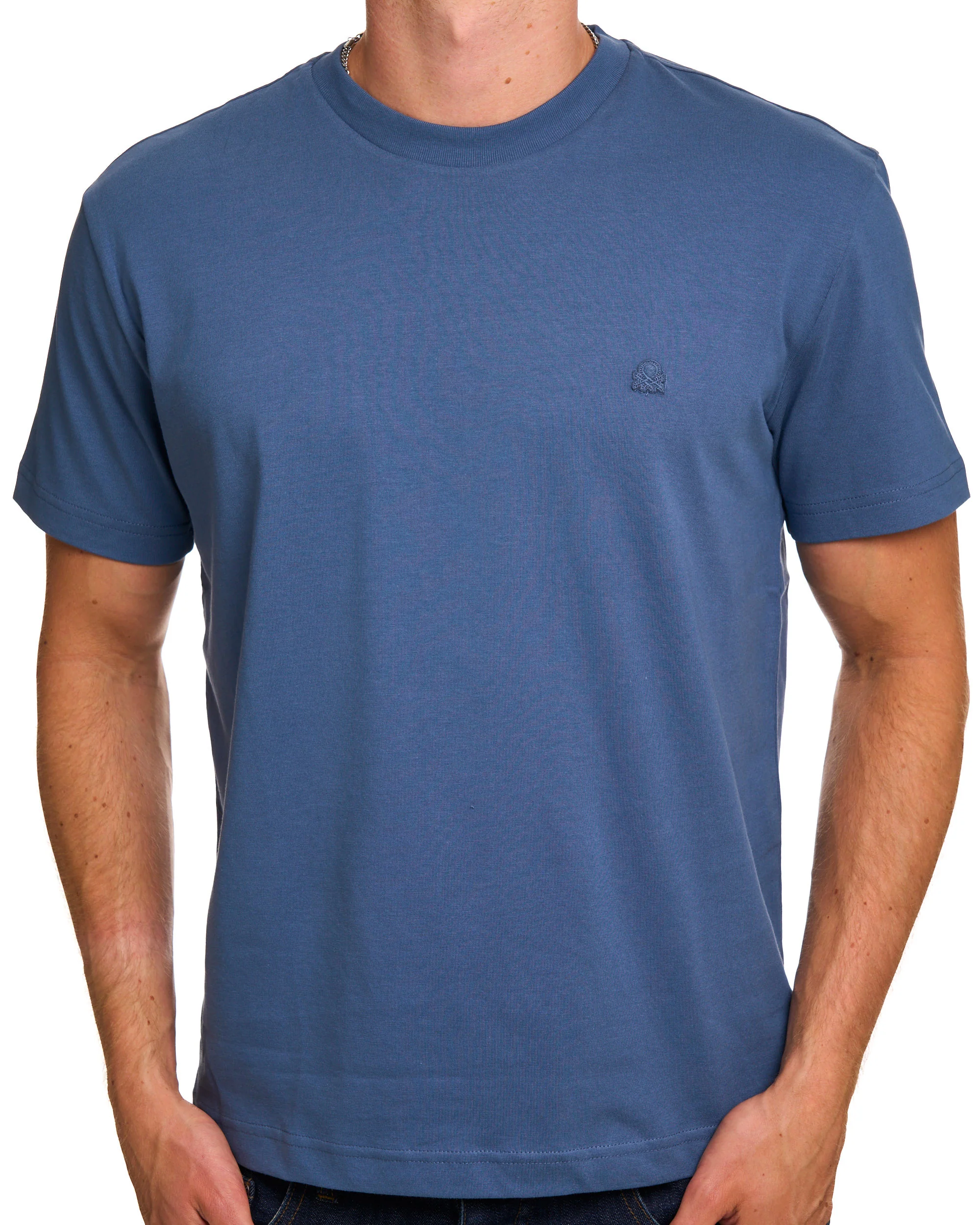 Benetton Small Logo T-shirt Tonal Petrol Blue