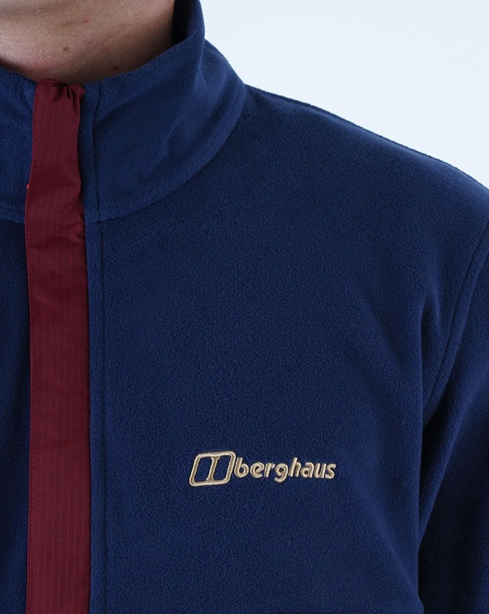 Berghaus Aslam Half Zip Fleece Navy/Sand/Dark Red - Image 2