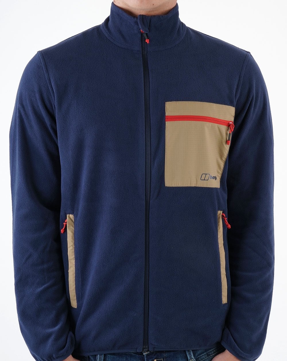 Berghaus Aslam Micro Fleece Jacket Navy/Sand - Image 2