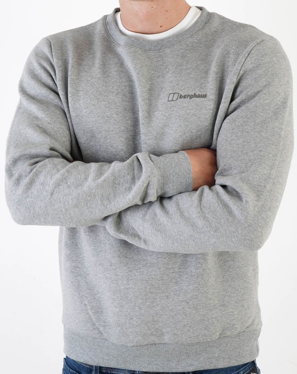 Berghaus Logo Crew Neck Sweatshirt Grey Marl - Image 3