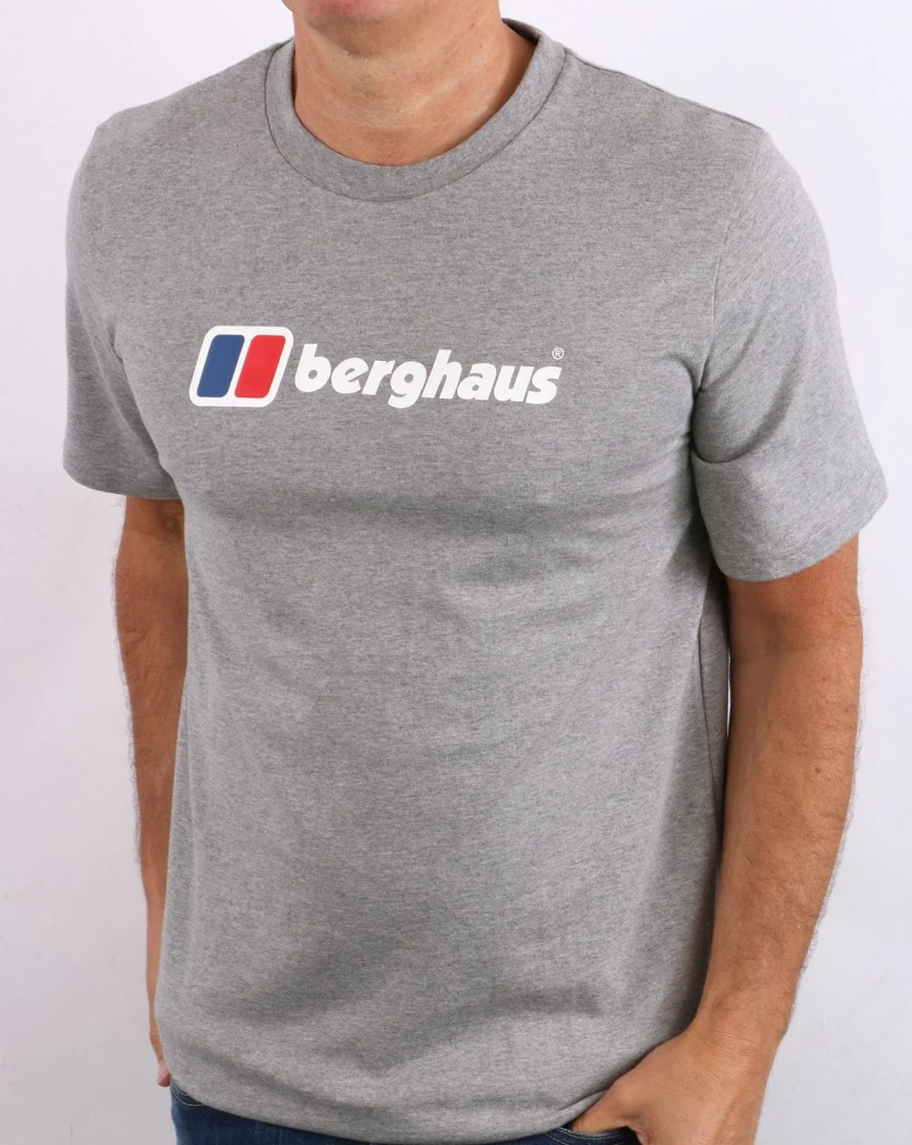 Berghaus Logo T-shirt Grey Marl - Image 3