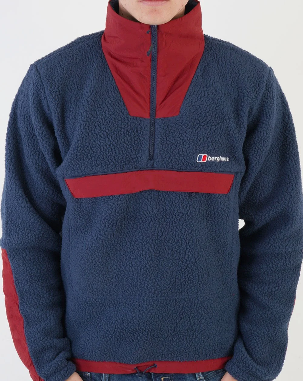 Berghaus U Urb Oversized Smock Fleece Navy/Dark Red - Image 2