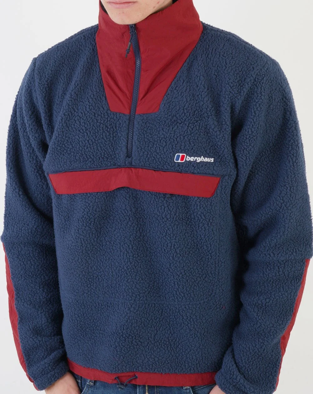 Berghaus U Urb Oversized Smock Fleece Navy/Dark Red - Image 3