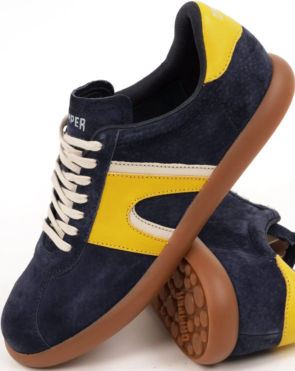Camper Pelotas Soller Trainers Navy/Yellow - Image 2
