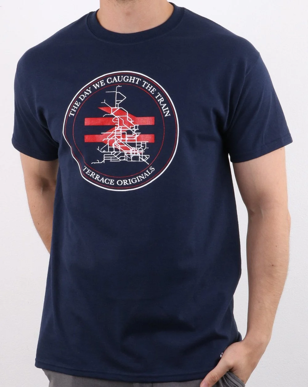 Casuals Awaydays Rail Map T-shirt Navy - Image 2