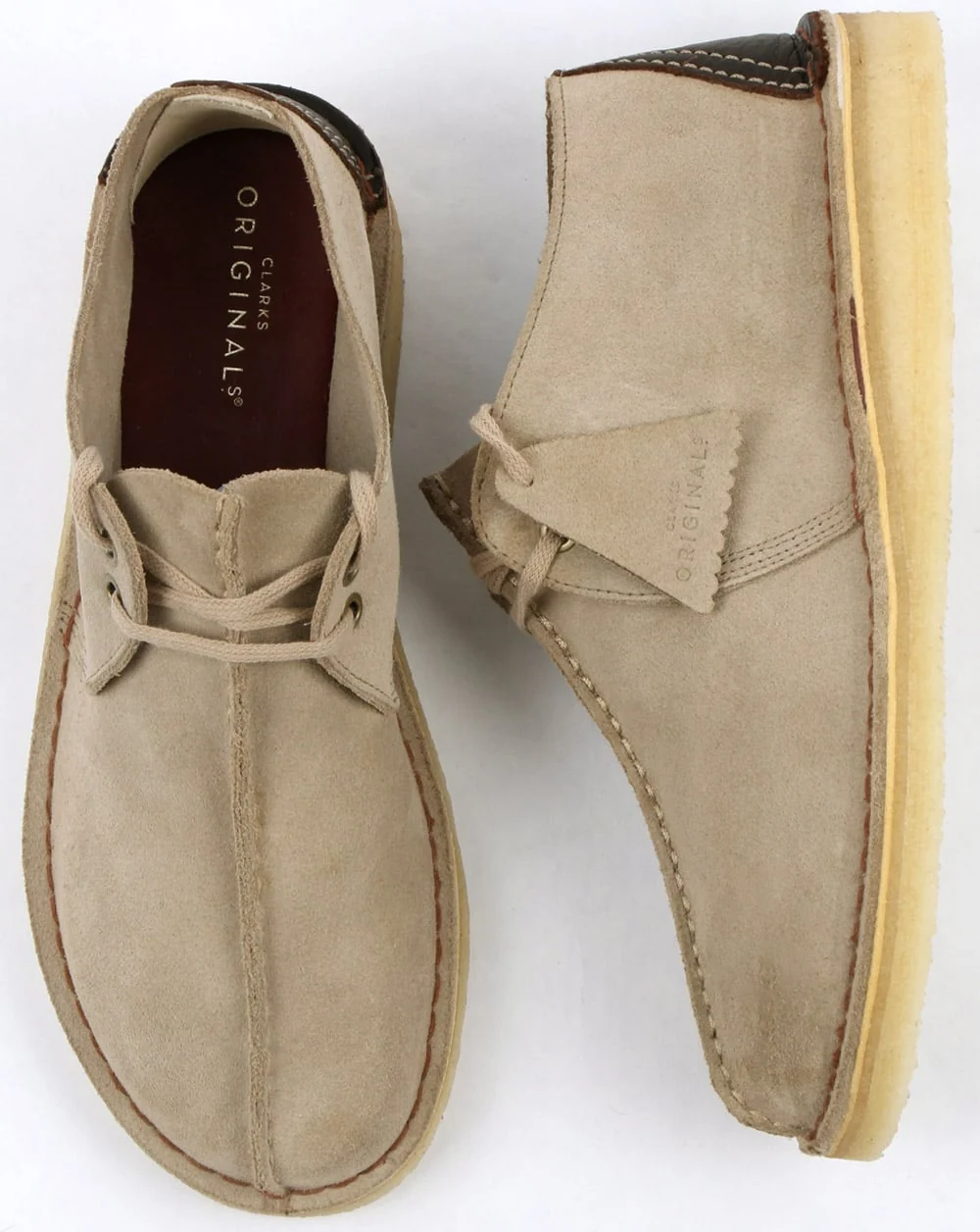 Clarks Originals Desert Trek Suede Shoes Sand - Image 2