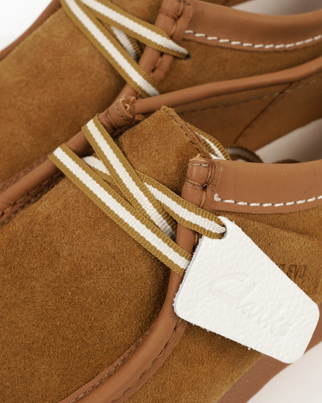 Clarks Wallabee Shoes Ochre Suede - Image 2