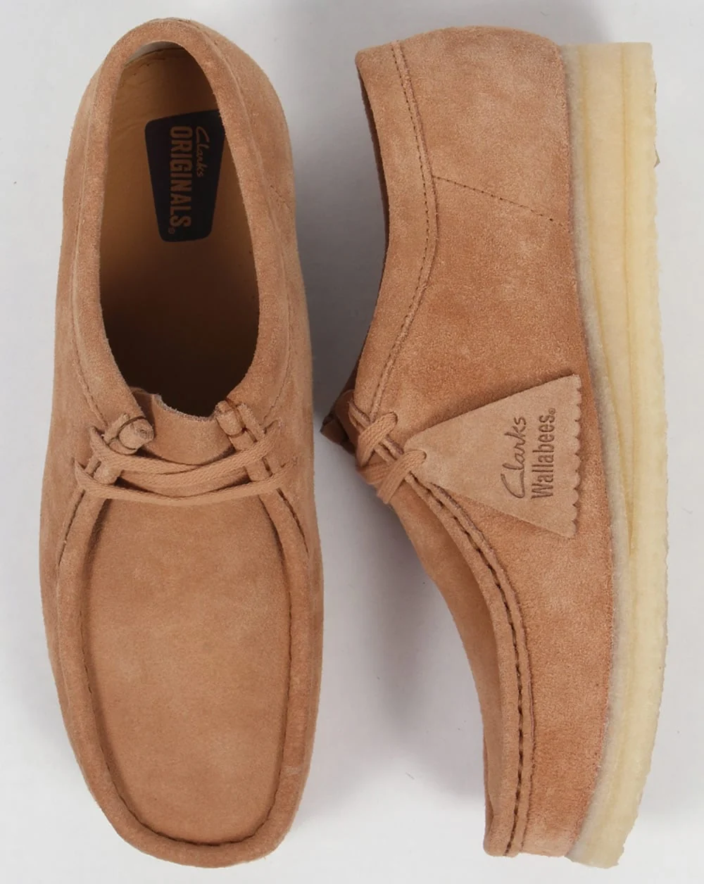 Clarks Originals Wallabee Suede Shoes Fudge - Image 2