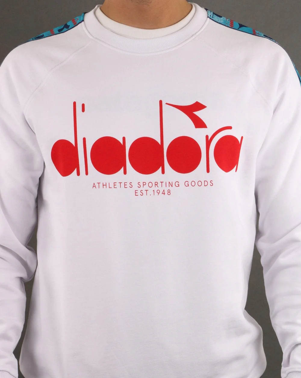 Diadora 5palle Offside Sweatshirt Super White/carmine Red - Image 3