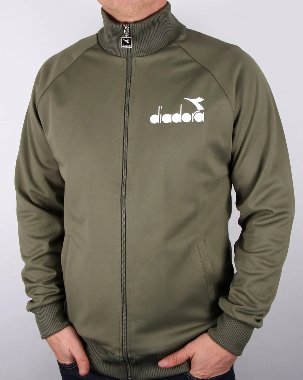 Diadora 80s Track Top Green Mushroom - Image 2