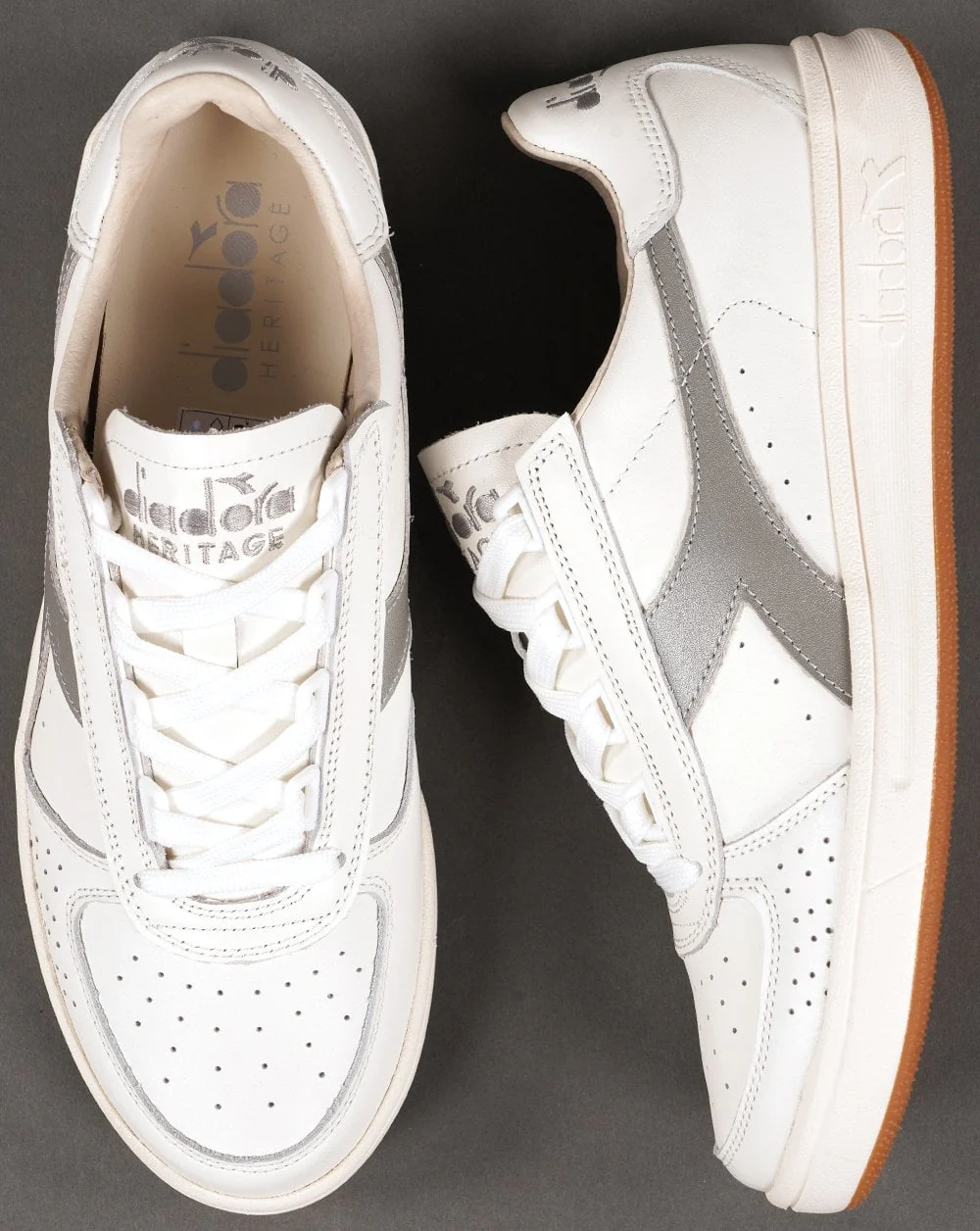 Diadora B Elite 84 Italia Trainers White / Silver - Image 5