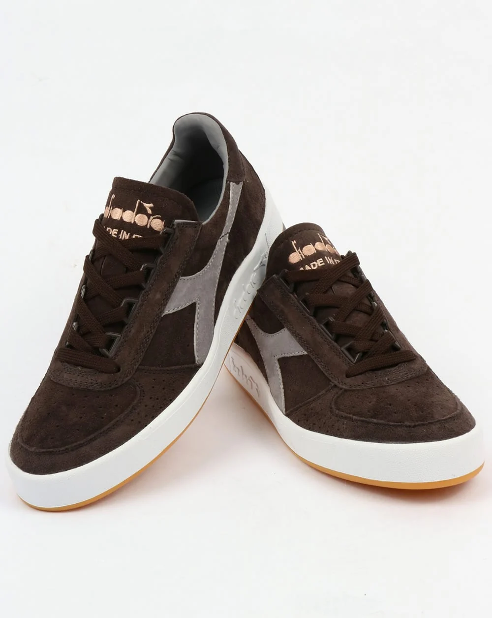Diadora B Elite Italia Suede Trainers Brown - Image 3