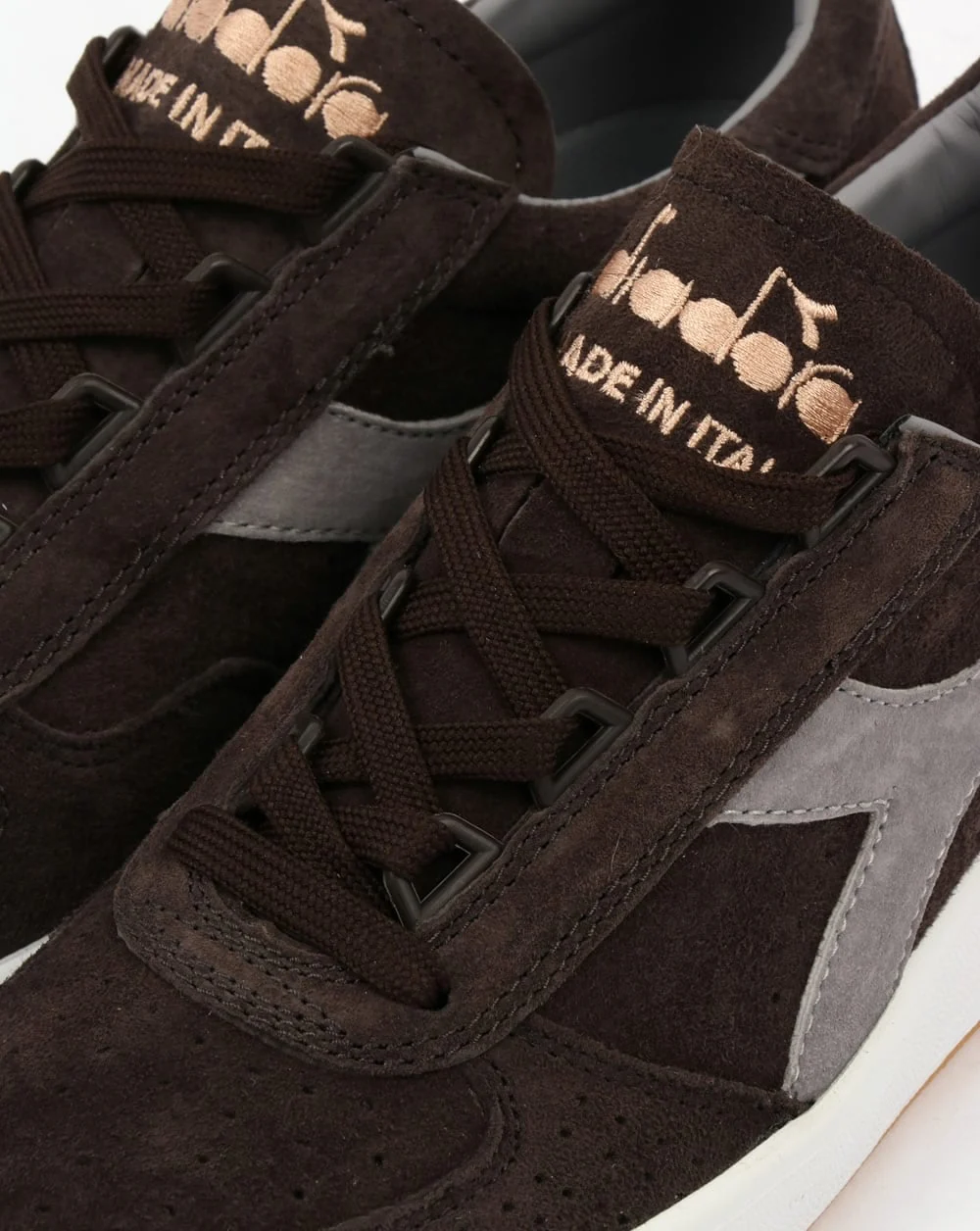 Diadora B Elite Italia Suede Trainers Brown - Image 4