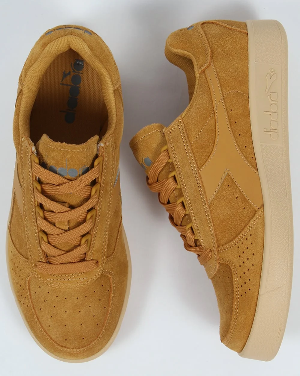 Diadora B. Elite Suede Trainers Mustard - Image 2