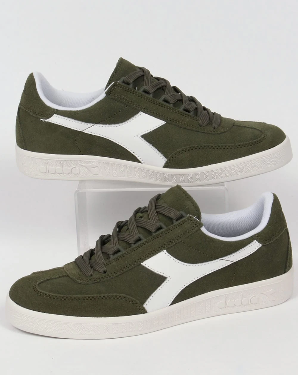 Diadora B Original Suede Trainers Green Olivina