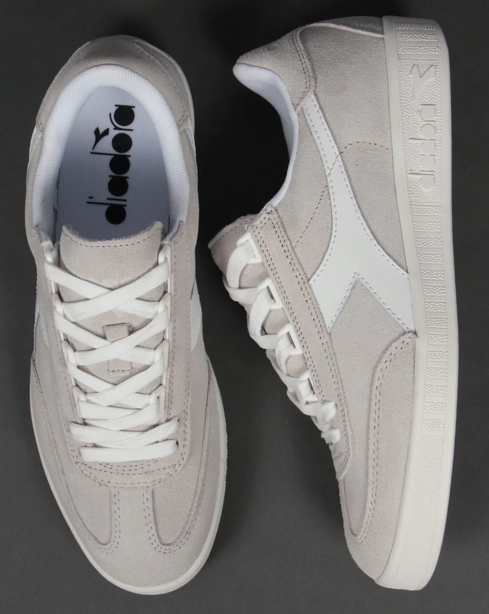 Diadora B Original Suede Trainers White/White - Image 2
