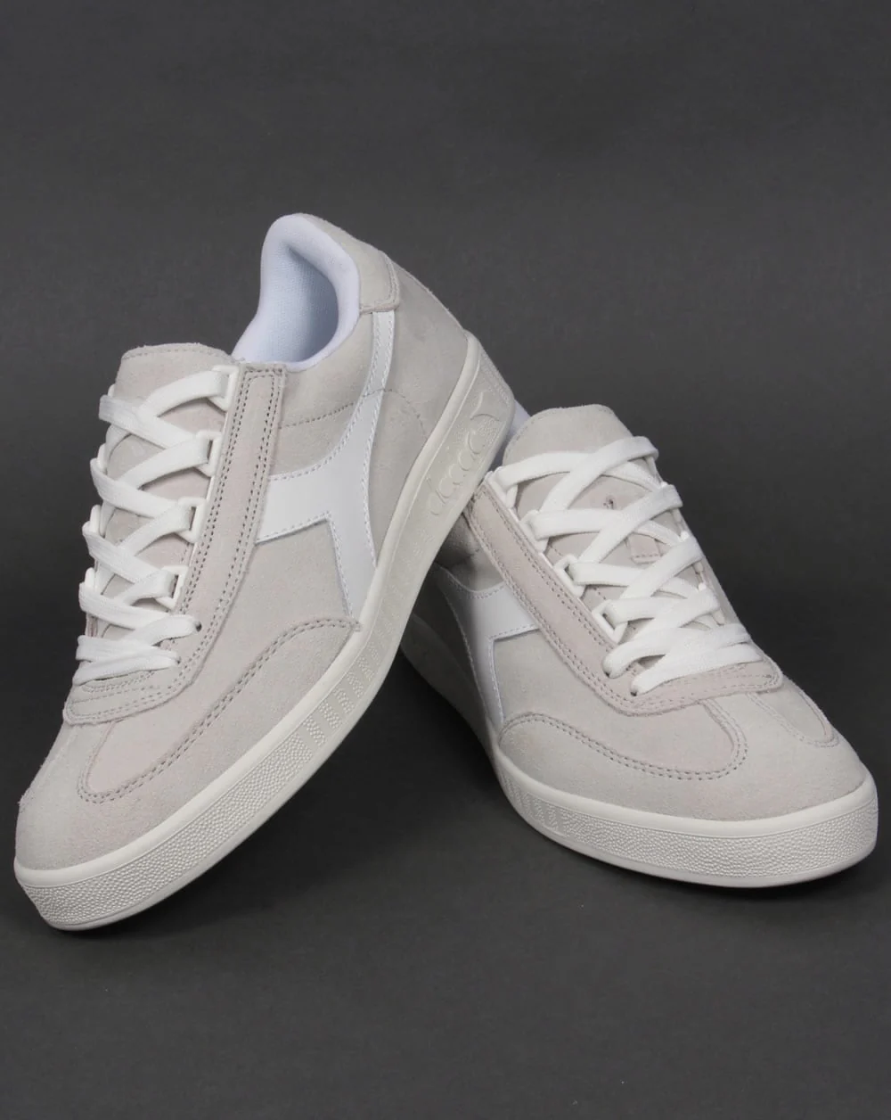 Diadora B Original Suede Trainers White/White - Image 3