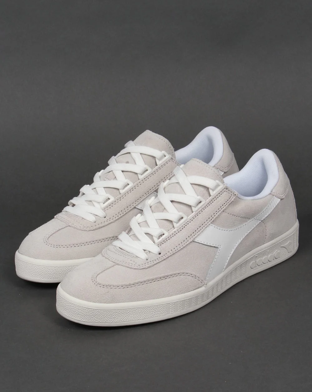 Diadora B Original Suede Trainers White/White - Image 4