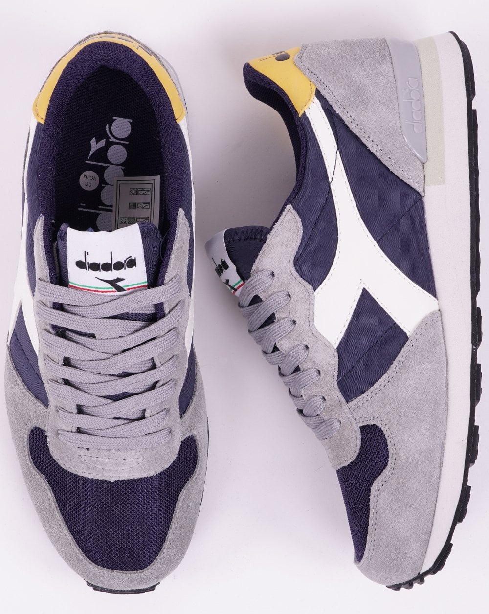 Diadora Camaro Trainers Navy/Grey - Image 4