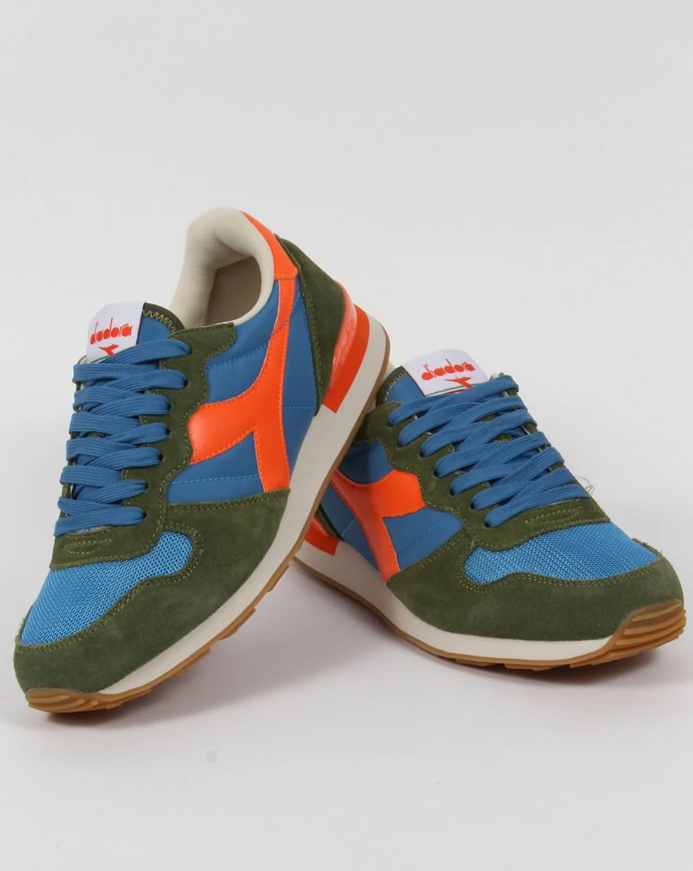 Diadora Camaro Trainers Olive/Blue - Image 3