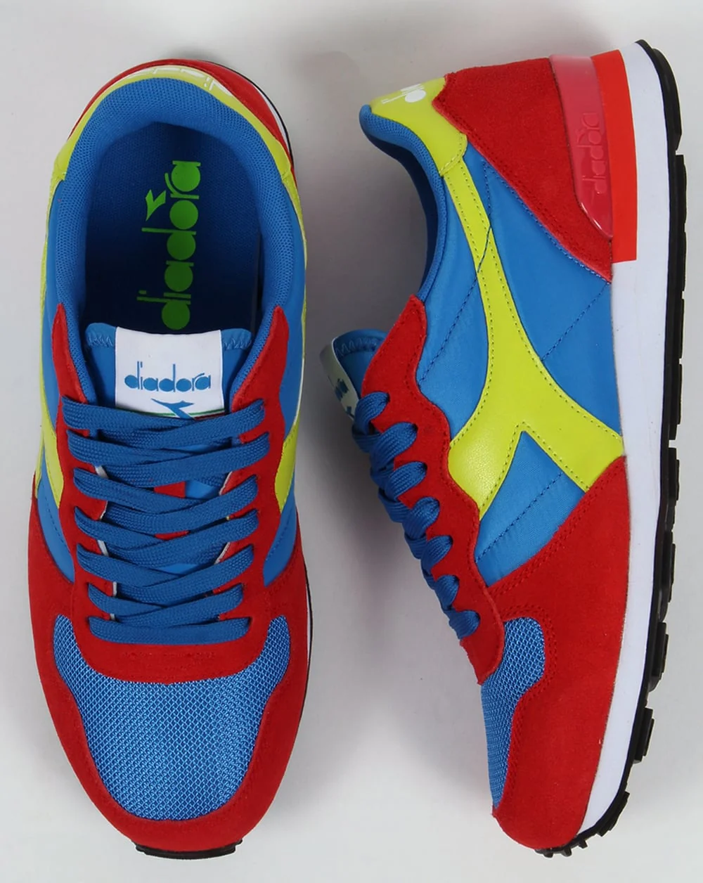 Diadora Camaro Trainers Red/Blue/Yellow - Image 2