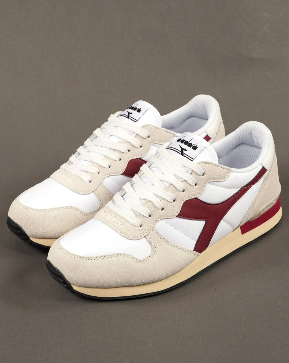 Diadora ED Moses Camaro Trainer White Burgundy - Image 3
