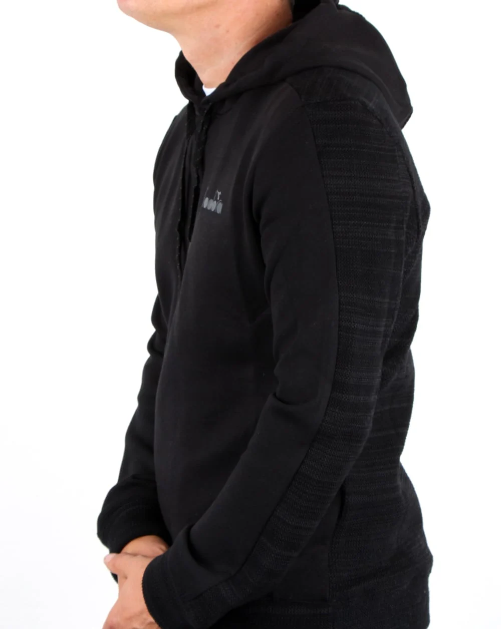 Diadora Evo Pwr Hooded Sweat Black - Image 3