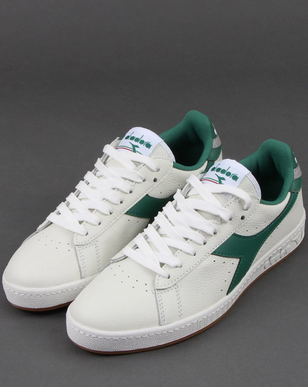 Diadora Game L Low Trainers White/green - Image 3