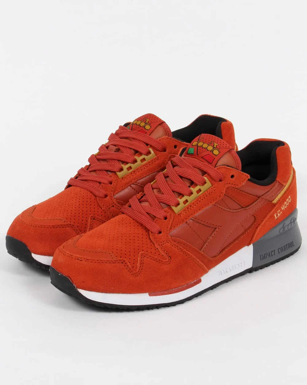 Diadora IC 4000 Premium Trainers Burnt Orange - Image 4