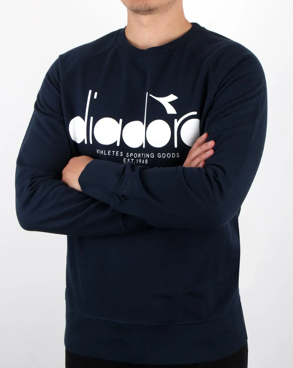 Diadora Logo Sweatshirt Blue Denim - Image 3