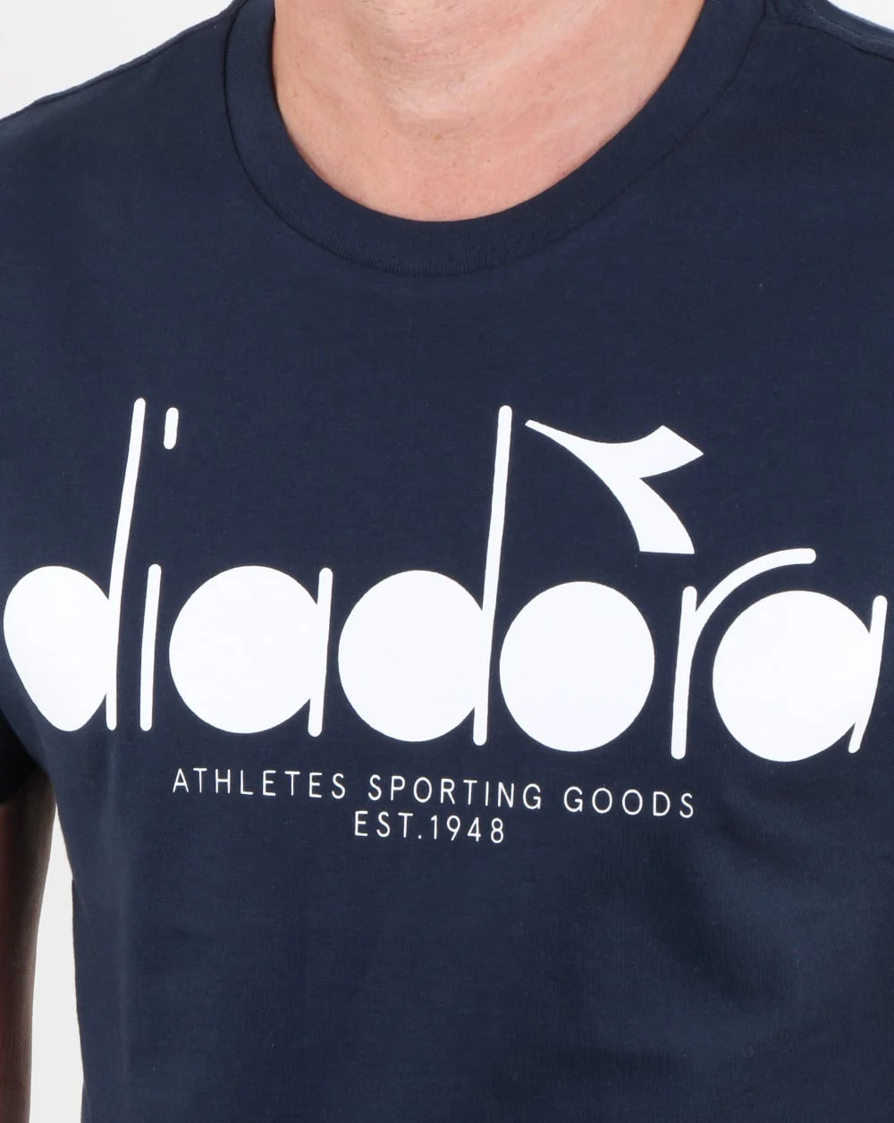 Diadora Logo T-shirt Blue Denim - Image 2