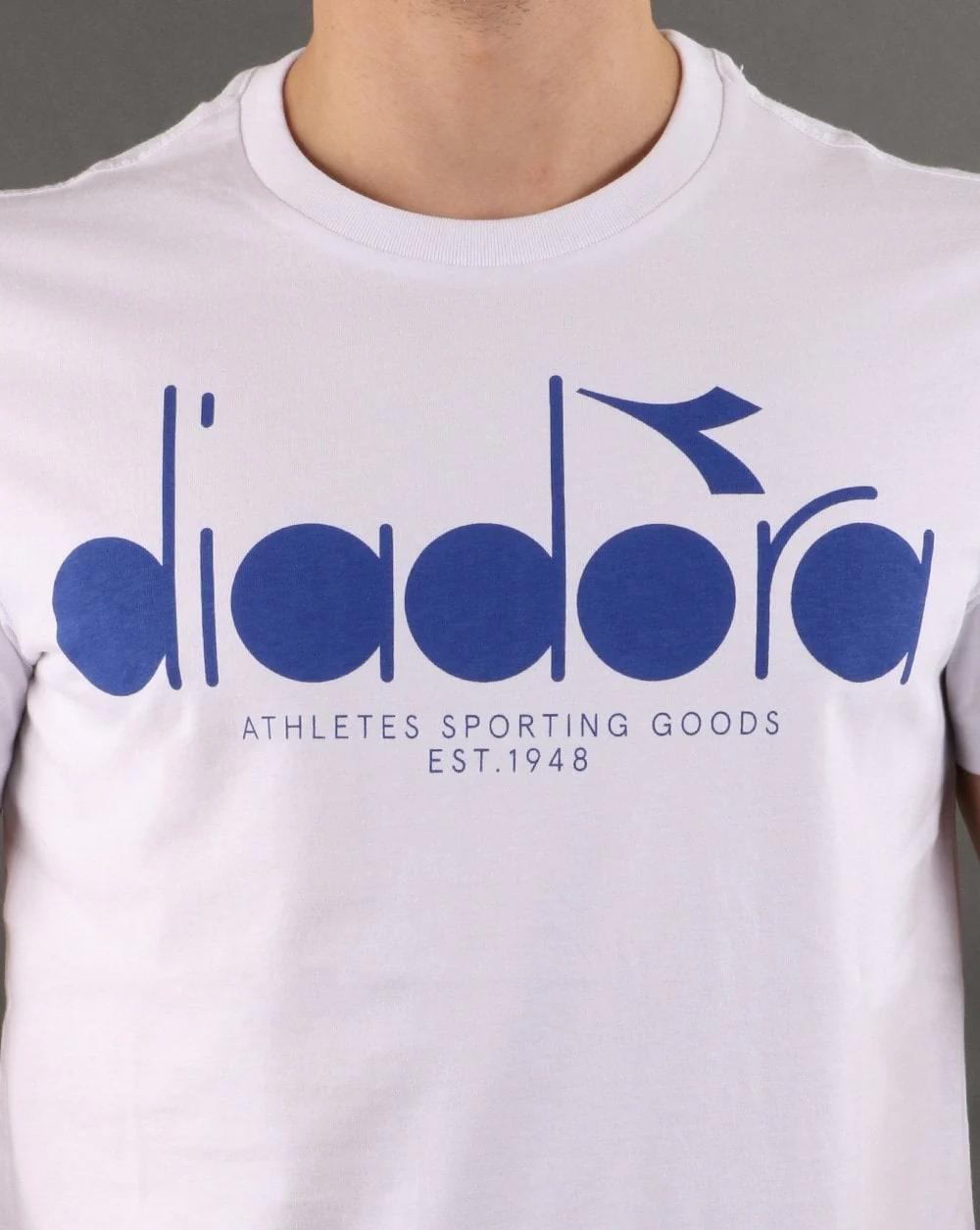 Diadora Logo T-shirt Optical White/Ultramarine - Image 3