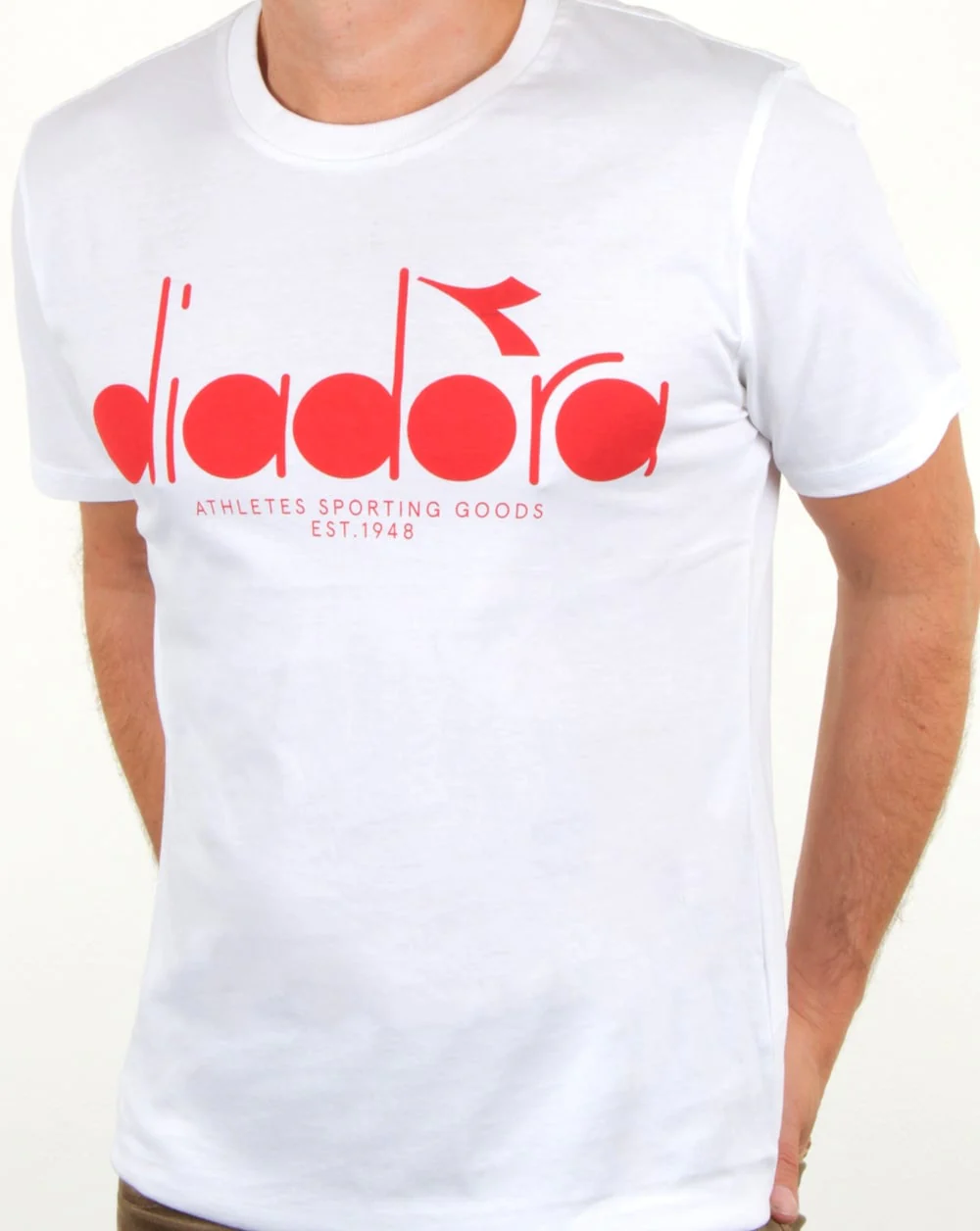 Diadora Logo T Shirt White/red