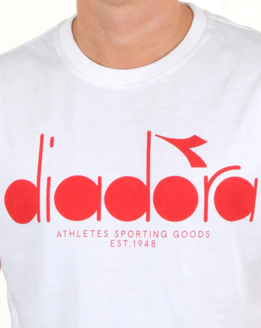 Diadora Logo T Shirt White/red - Image 3