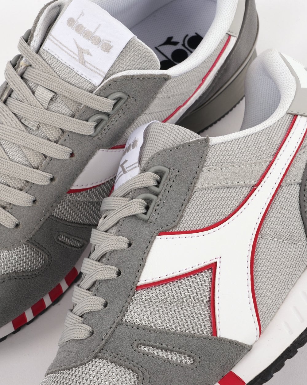 Diadora Seb Titan Trainer Grey White Red - Image 3