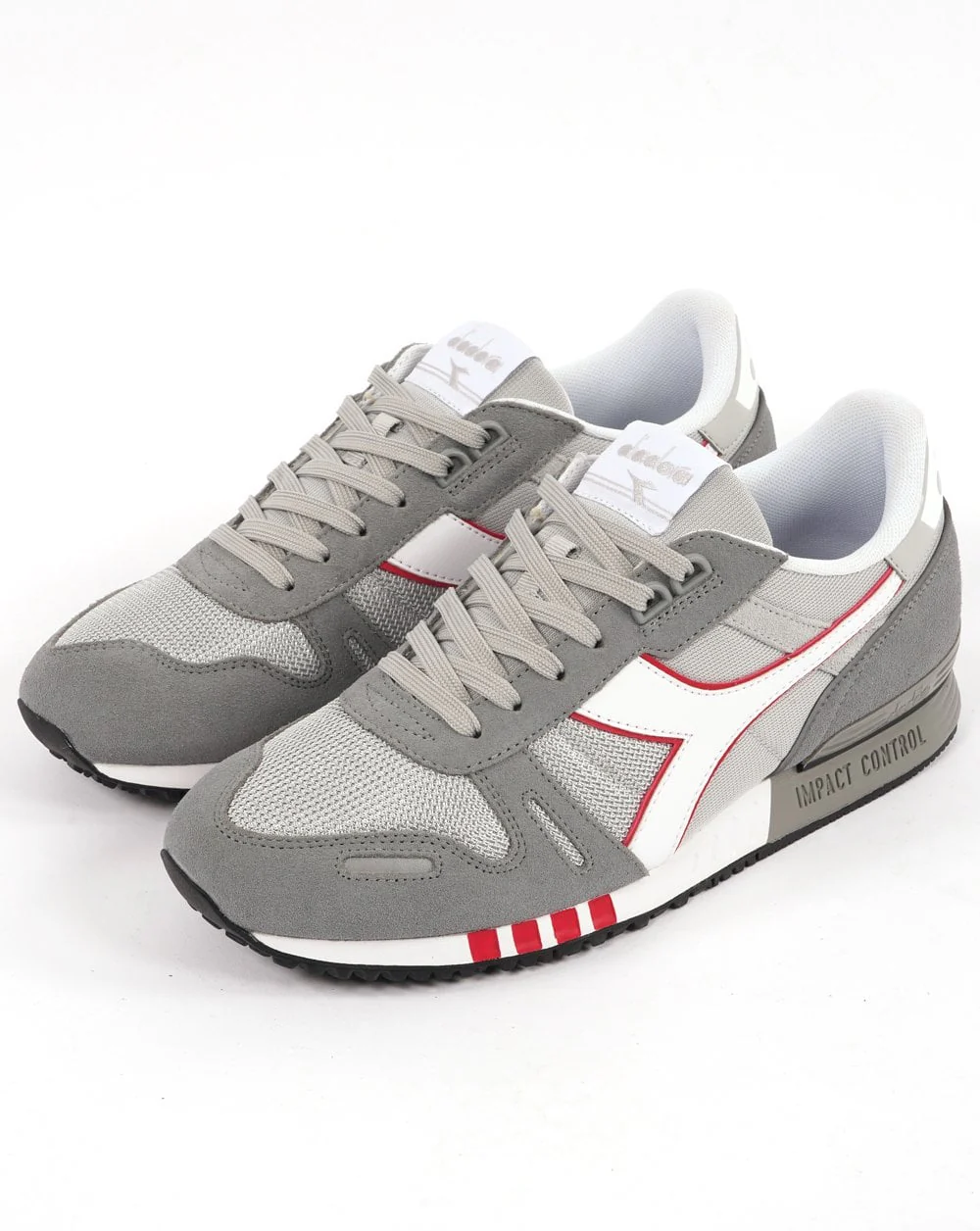 Diadora Seb Titan Trainer Grey White Red - Image 4