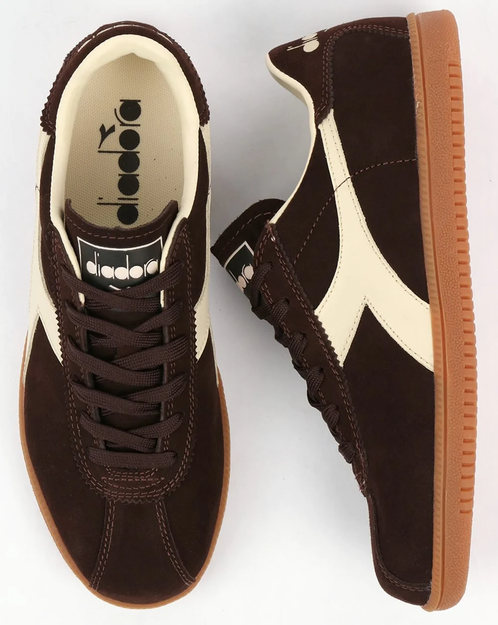 Diadora Tokyo Trainers Vintage Brown /cream - Image 2