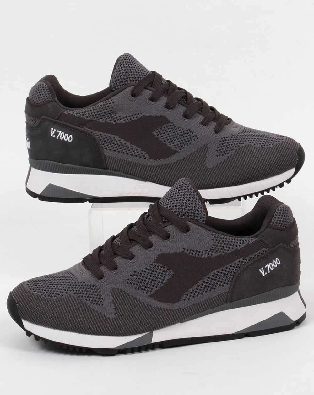 Diadora V7000 Weave Trainers Steel Grey