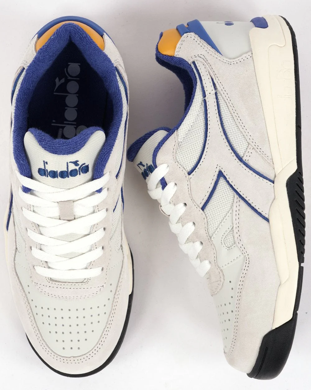 Diadora Winner Games Trainer White/Navy/Gold - Image 4