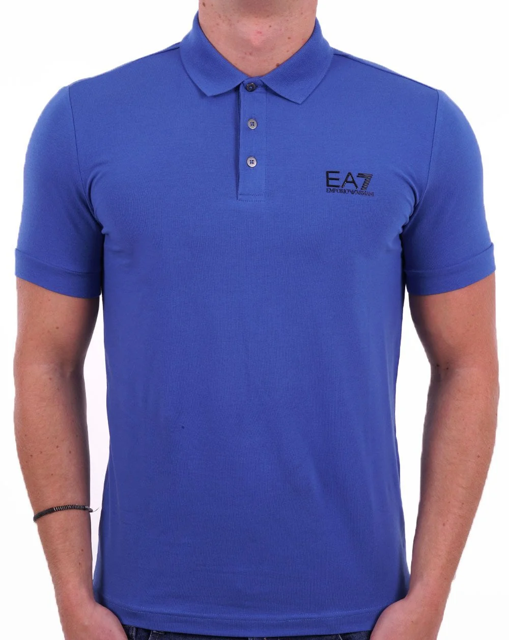 EA7 Classic Polo Shirt Cobalt Blue - Image 4