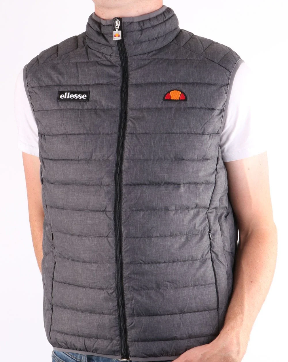 Ellesse Bardy Padded Gilet Dark Grey Marl - Image 2