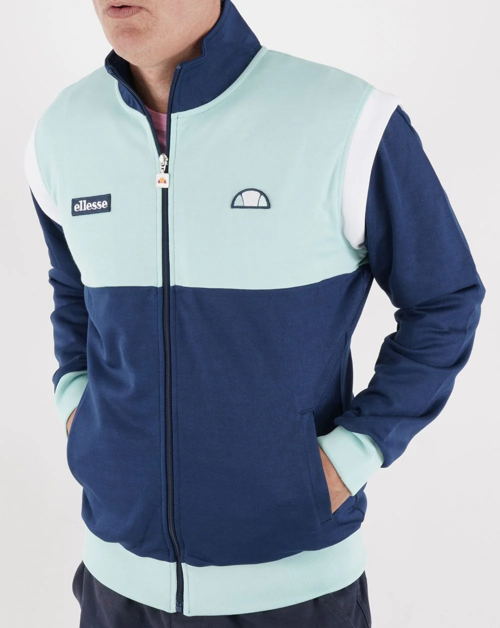 Ellesse Becker Track Top Dark Blue/Light Blue - Image 5