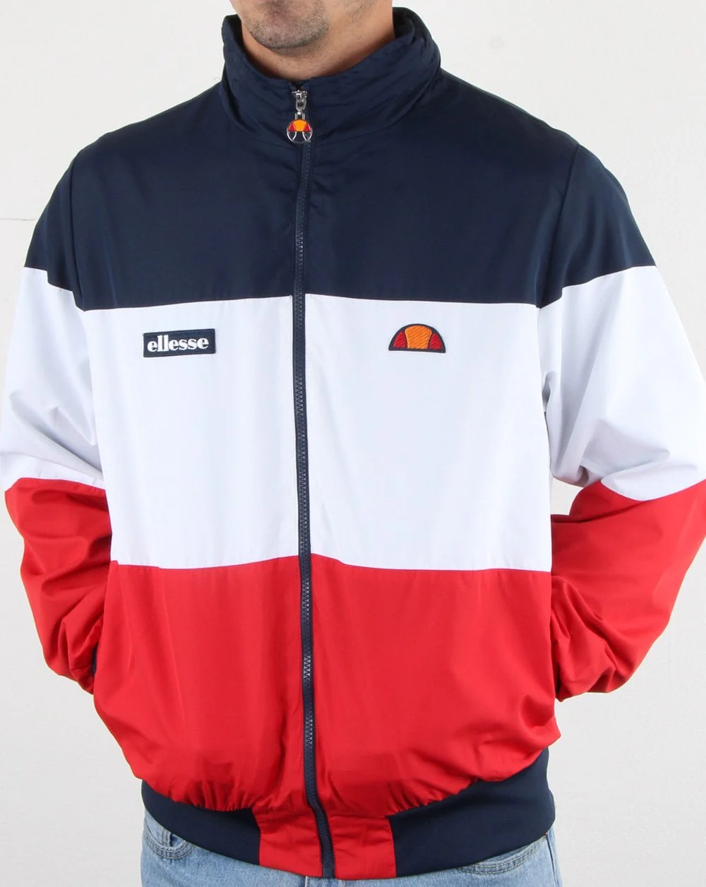 Ellesse Block Jacket Red/White/Navy - Image 3