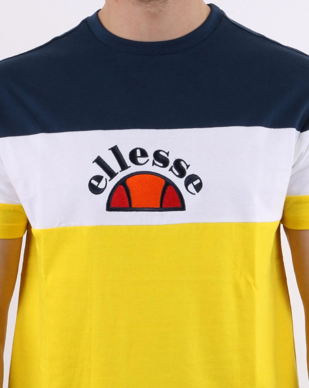 Ellesse Block T Shirt Yellow/white/navy - Image 3