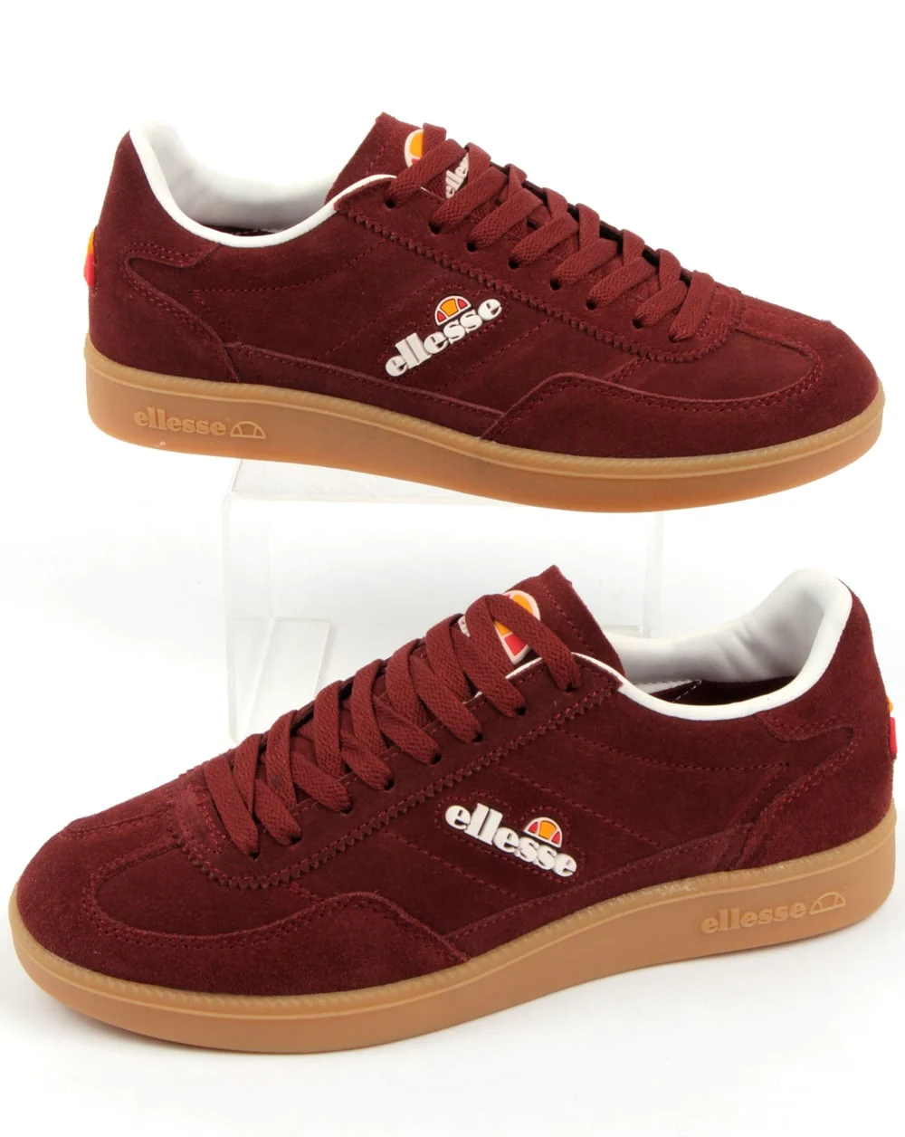 Ellesse Calcio Trainers Burgundy/gum