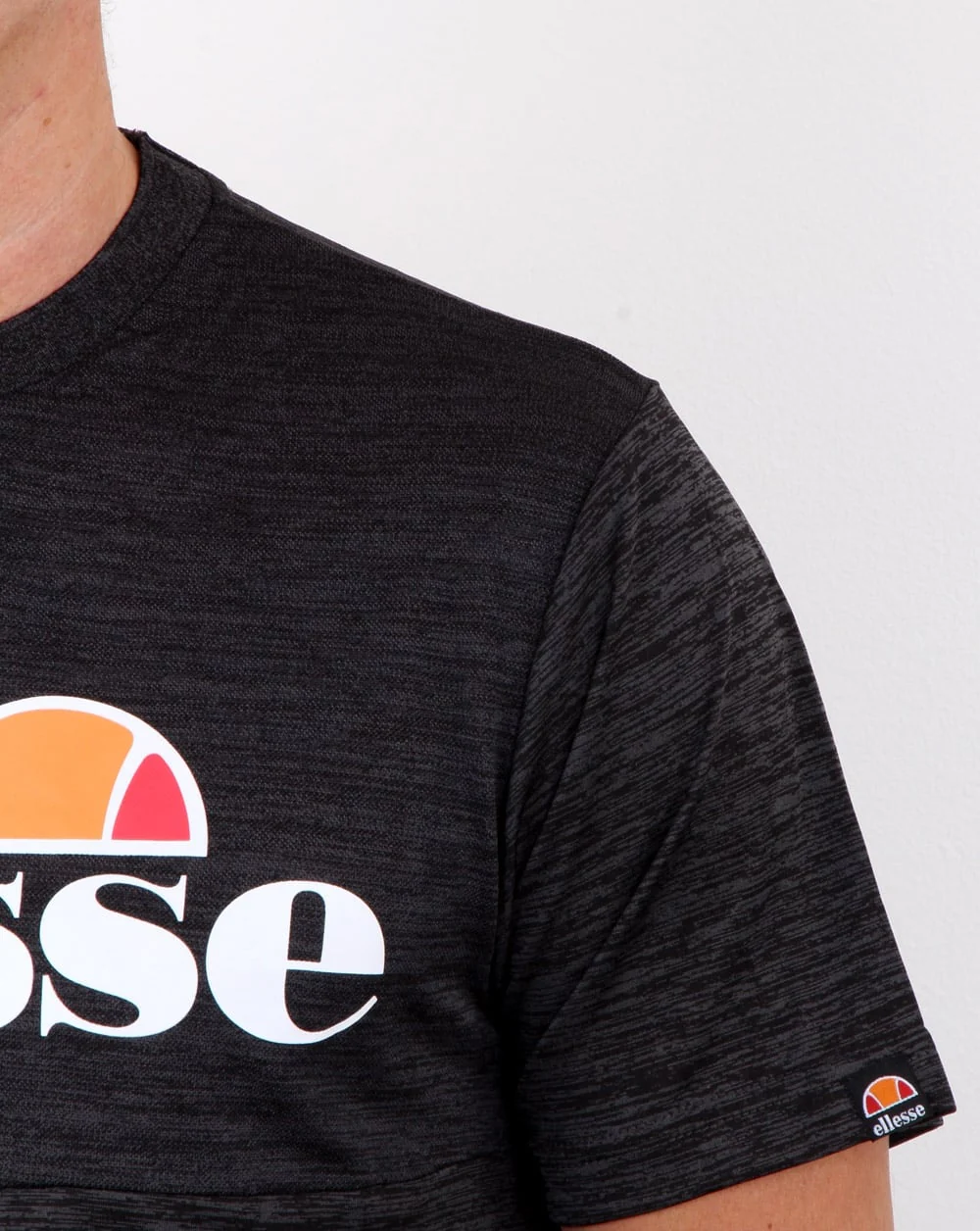 Ellesse Canzi T Shirt Black Marl - Image 2
