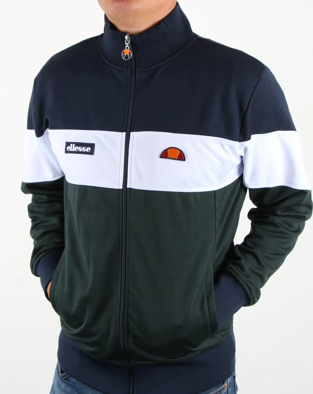 Ellesse Caprini Track Top Navy/white/darkest Spruce - Image 3