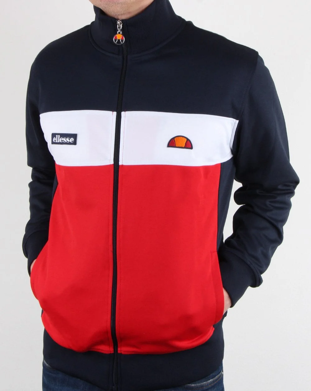 Ellesse Caprini Track Top Navy/White/Red - Image 2