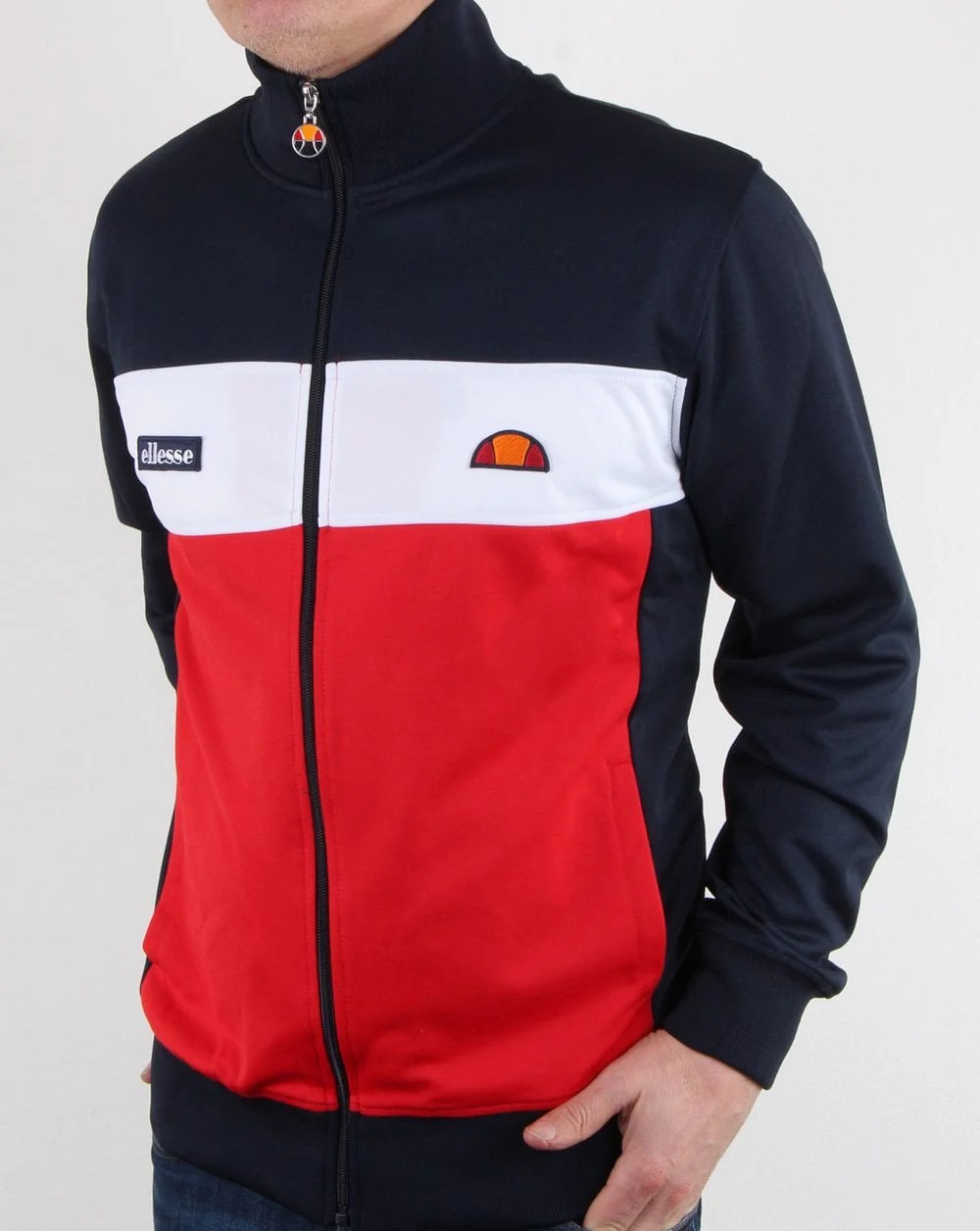 Ellesse Caprini Track Top Navy/White/Red - Image 3